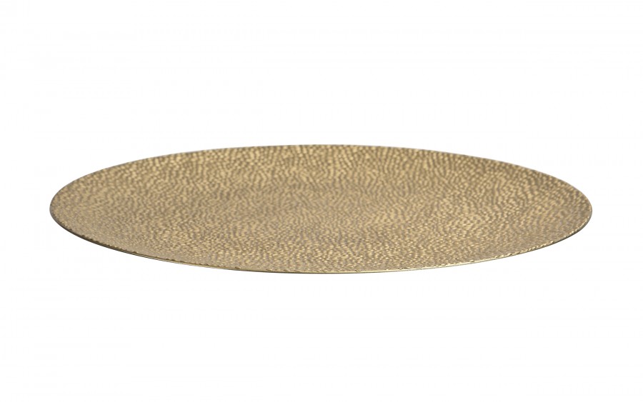 Talerz dekoracyjny plastikowy 33 cm złoty 147295