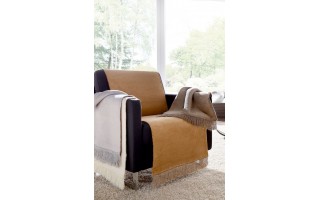 Koc narzuta na fotel 50x200 cm Cover Cotton Haselnuss