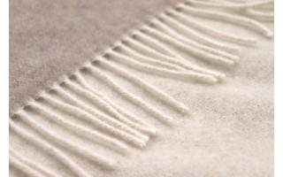 Pled bawełniano-kaszmirowy 130x170 cm Natur Sand 747211