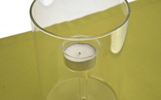 Świecznik szklany dekoracyjny 11 x 15,5cm