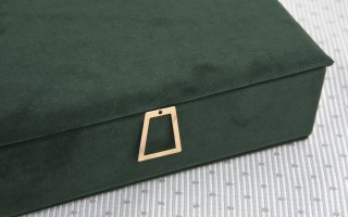 Szkatułka na biżuterię 19,5 x 11,5 x 6 cm zielona