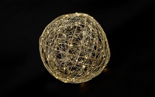 Ozdoba LED Kula Złota 25 cm