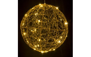 Ozdoba LED Kula Złota 25 cm