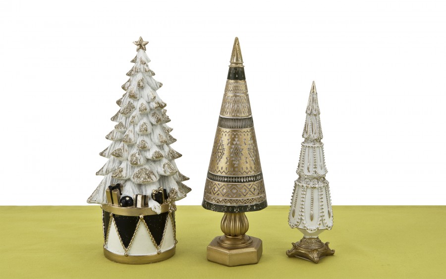 Figurka świąteczna Choinka złota duża 30 cm