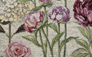 Poszewka dekoracyjna 45x45 cm Kwiaty pastelowe Gobelinowa Premium