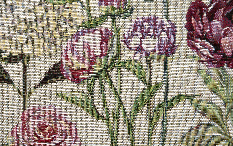 Poszewka dekoracyjna 45x45 cm Kwiaty pastelowe Gobelinowa Premium