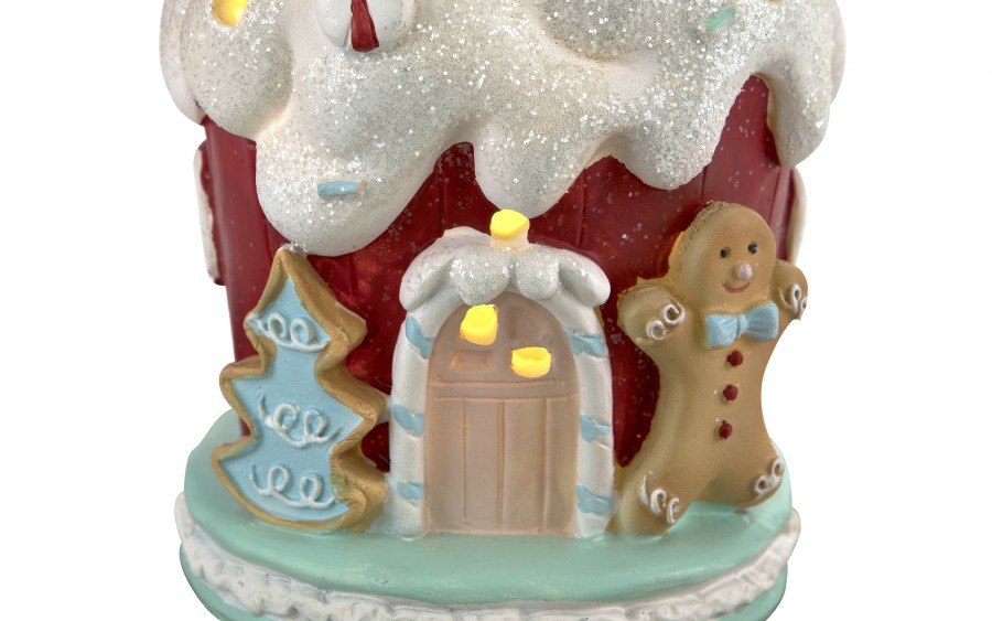 Figurka świąteczna LED Kolorowy Domek