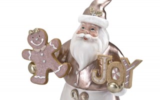 Figurka świąteczna Złoty Mikołaj 32,5 cm