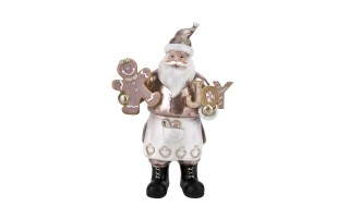 Figurka świąteczna Złoty Mikołaj 32,5 cm