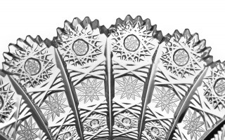 Salaterka kryształowa 15,5 cm  gwiazdki Bohemia Hand Made