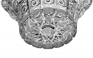 Salaterka kryształowa 15,5 cm  gwiazdki Bohemia Hand Made