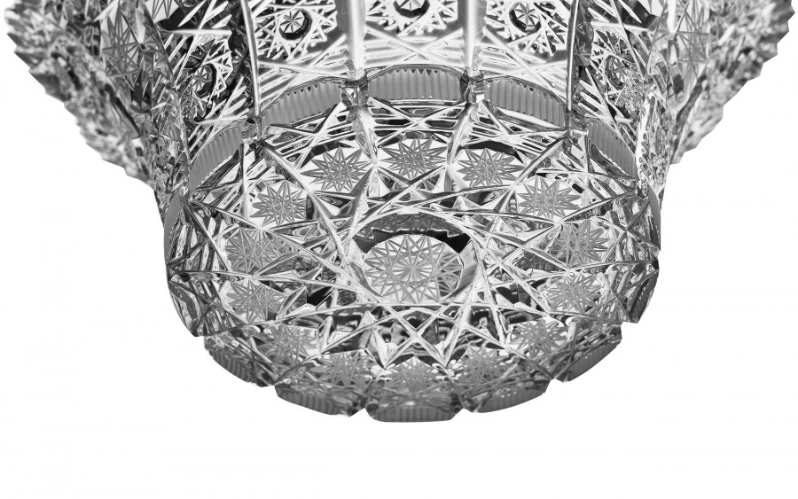Salaterka kryształowa 15,5 cm  gwiazdki Bohemia Hand Made