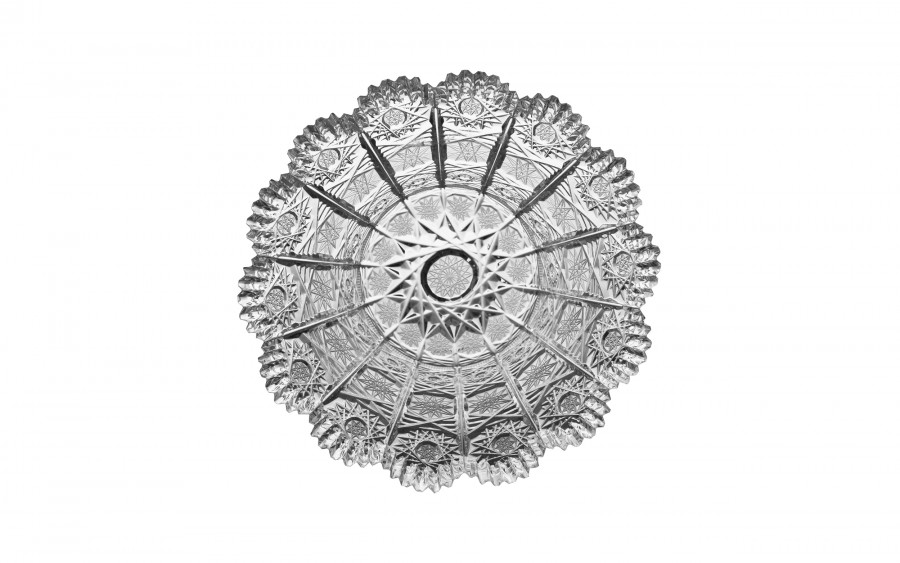 Salaterka kryształowa 15,5 cm  gwiazdki Bohemia Hand Made