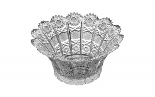 Salaterka kryształowa 15,5 cm  gwiazdki Bohemia Hand Made