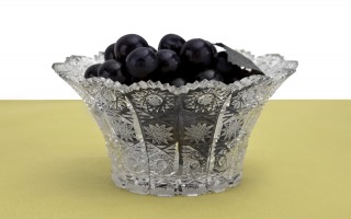 Salaterka kryształowa 15,5 cm  gwiazdki Bohemia Hand Made