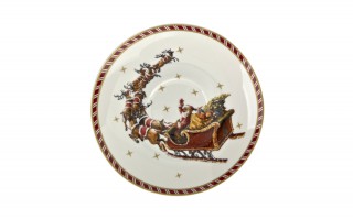 Zestaw 2 Filiżanek 280ml ze spodkami SANTA ON SLEIGH