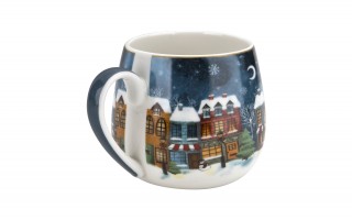 Kubek porcelanowy baryłka 430ml Christmas City