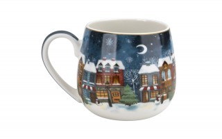 Kubek porcelanowy baryłka 430ml Christmas City