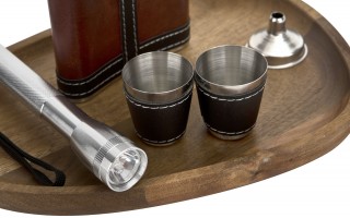 Piersiówka w zestawie KW8L brązowa