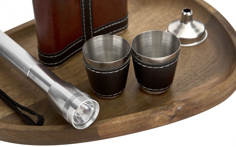 Piersiówka w zestawie KW8L brązowa