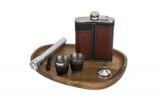 Piersiówka w zestawie KW8L brązowa