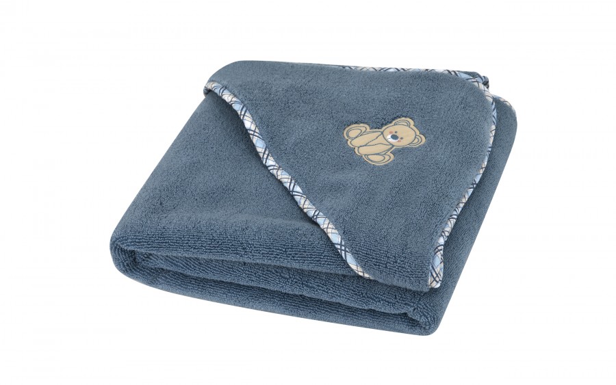 Ręcznik dziecięcy z kapturkiem 100x100 cm Teddy 4695 Blue
