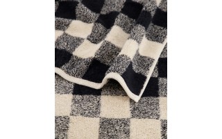 Ręcznik bawełniany 50x100 cm Natural Karo 6217-39 czarny