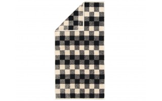 Ręcznik bawełniany 30x50 cm Natural Karo 6217-39 czarny