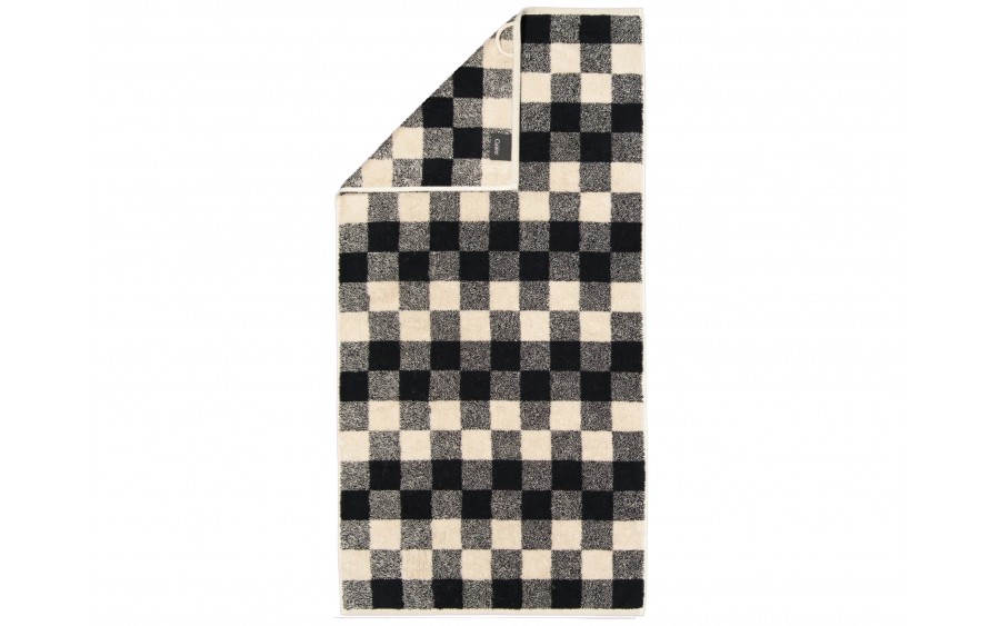 Ręcznik bawełniany 80x150 cm Natural Karo 6217-39 czarny