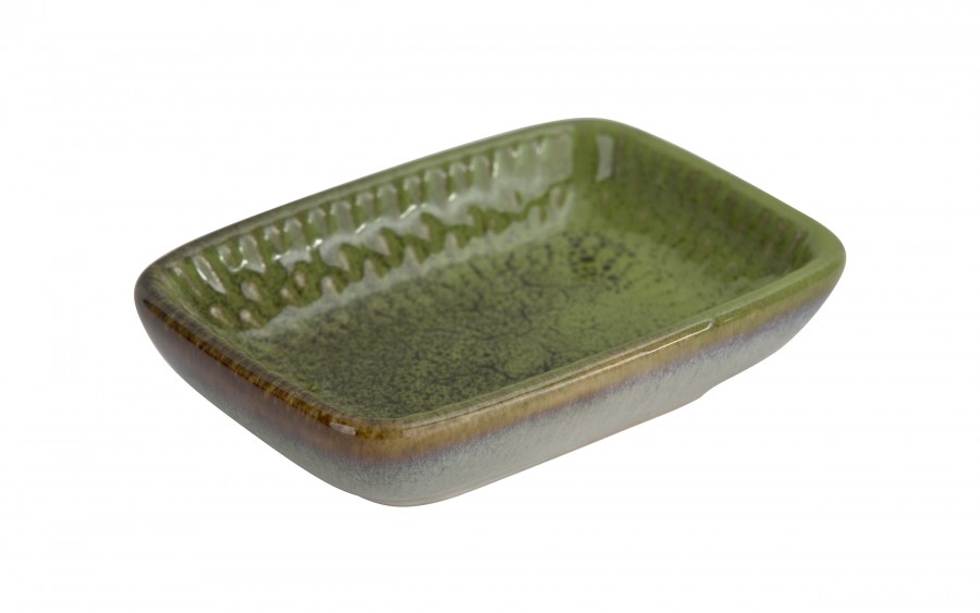 Miska prostokątna ceramiczna 8 cm Ombres Green