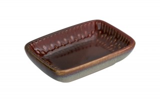 Miska prostokątna ceramiczna 8 cm Ombres Deep Red