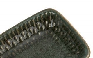 Miska prostokątna ceramiczna 8 cm Ombres Turquoise