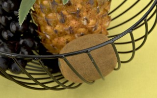 Koszyk na owoce 25 cm metalowy czarny MPL