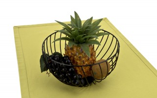Koszyk na owoce 25 cm metalowy czarny MPL