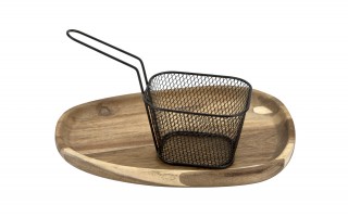 Koszyk do serwowania frytek czarny MPLCo