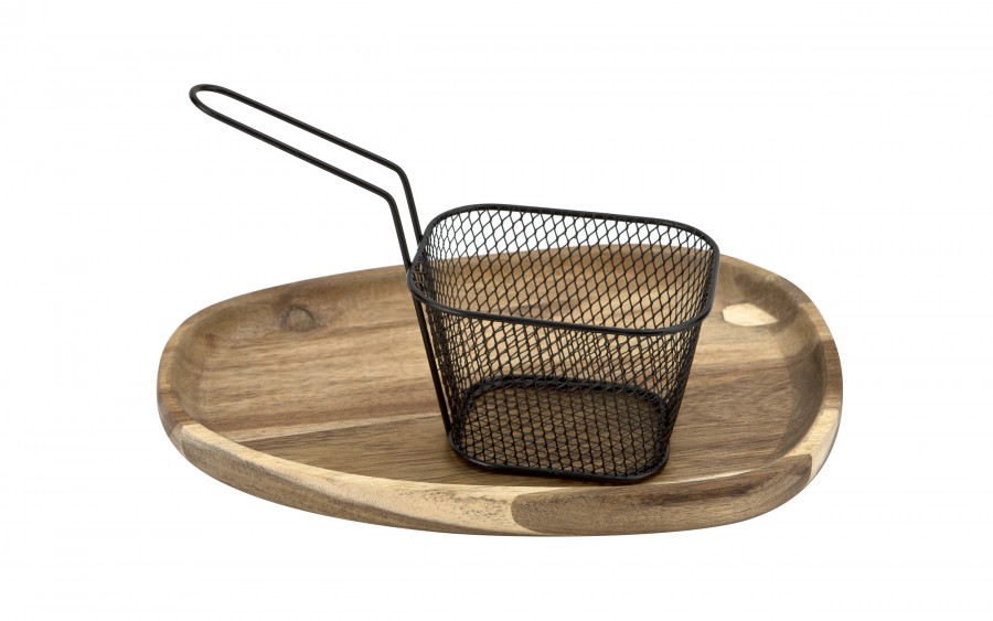 Koszyk do serwowania frytek czarny MPLCo