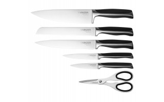 Komplet 5 noży w bloku + nożyczki Chef 50119
