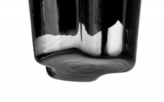 Wazon szklany 22,5 cm koniczyna czarny
