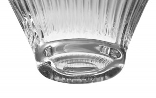 Wazon szklany 20 cm szeroki z efektem optyku