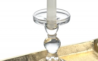 Świecznik szklany 13 cm Art-Pol 141542