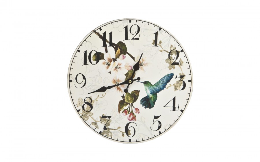 Zegar ścienny 34 cm z kolibrem Art-Pol 152777