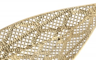Taca dekoracyjna ażurowa 44x13 cm złota