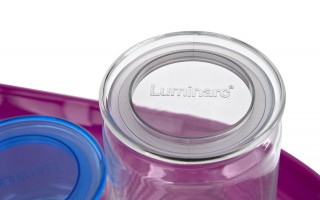 Słoik z pokrywką Plano 1 L szary LUMINARC