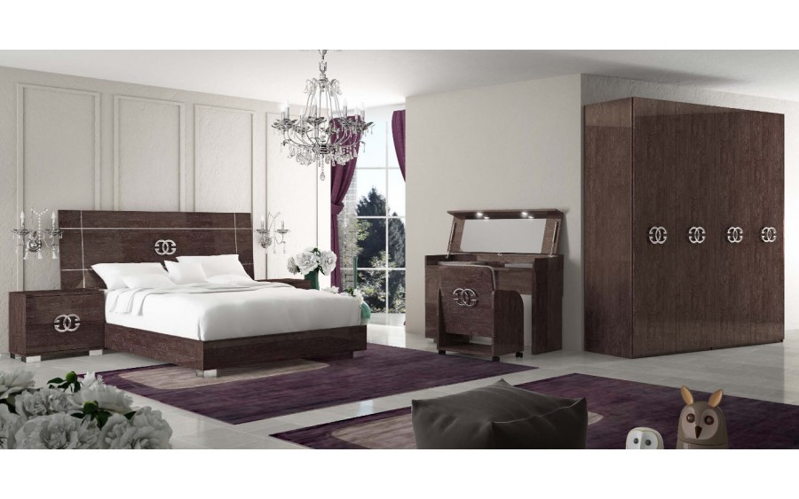 Prestige umber łóżko wezgłowie drewniane