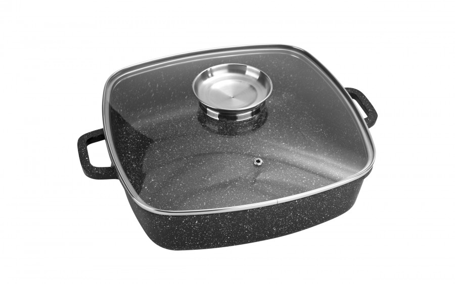 Brytfanna z pokrywką 28cm x 28 cm Crispy Induction Natura