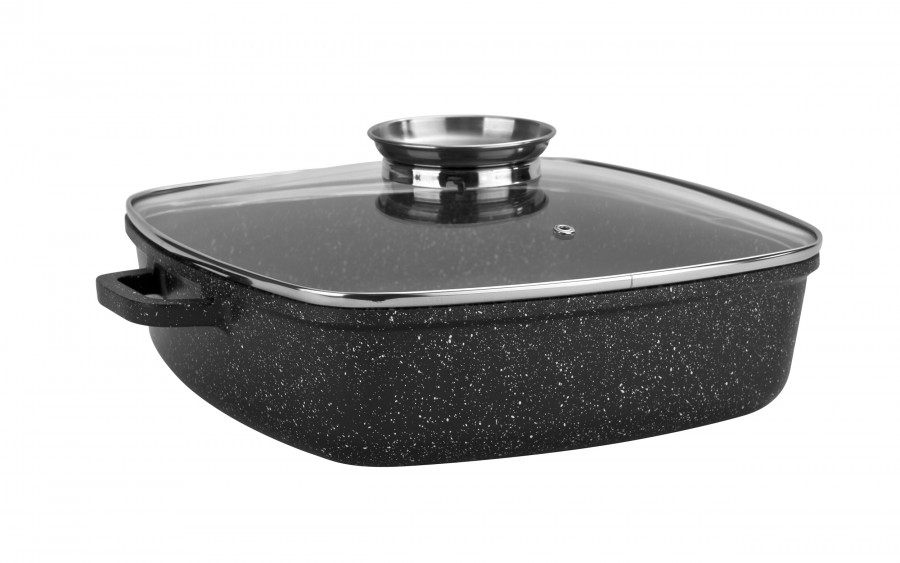 Brytfanna z pokrywką 28cm x 28 cm Crispy Induction Natura