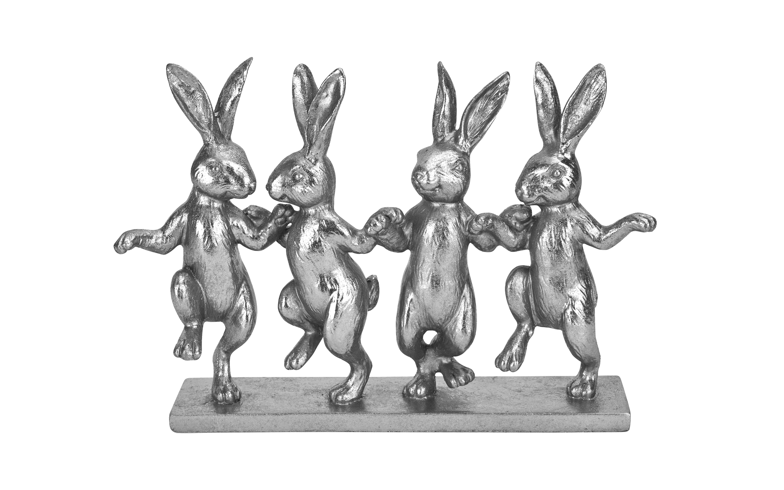 Figurka srebrna 4-taczce zajce