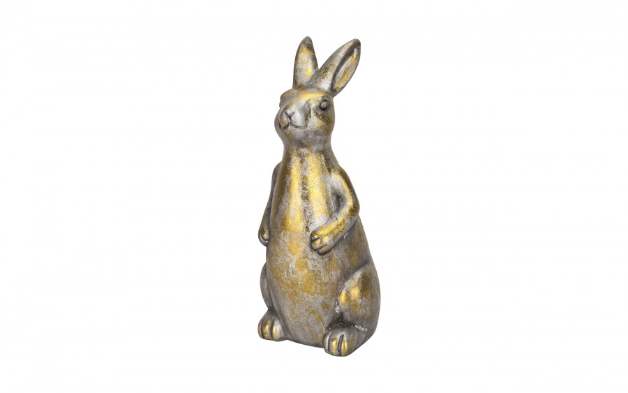 Figurka stojący królik złoty