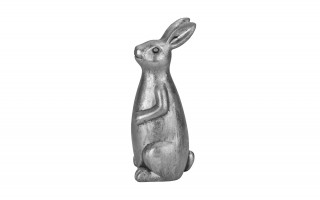 Figurka stojący królik srebrny