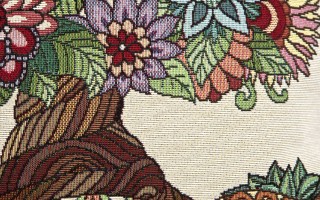 Poszewka dekoracyjna 45x45 cm Drzewo Mandala Gobelinowa Premium